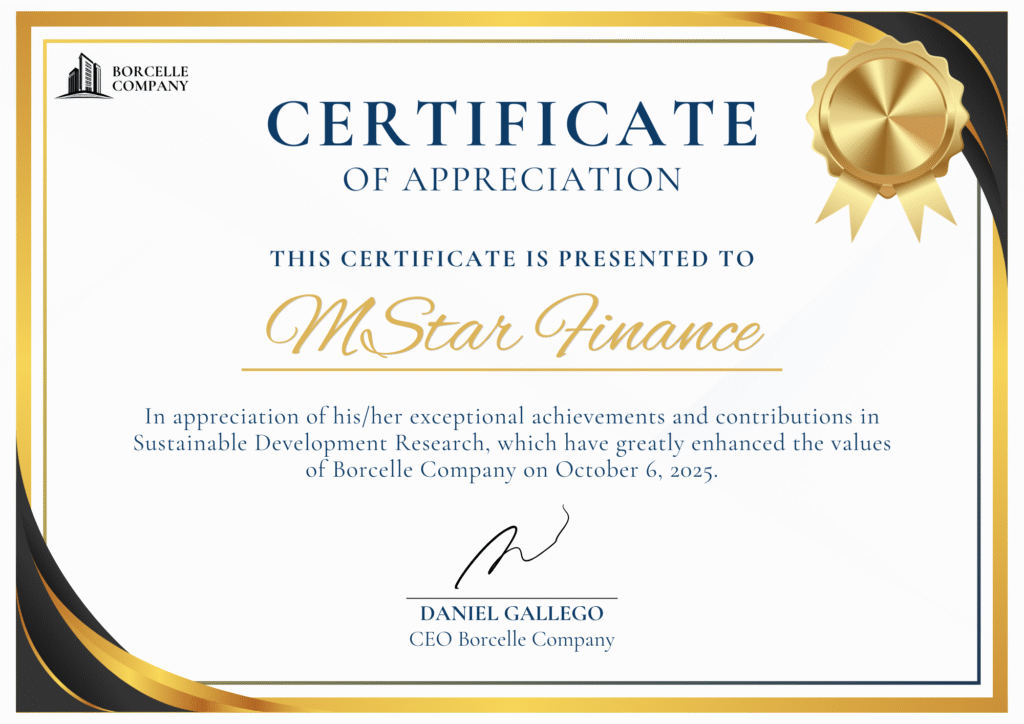 blue and gold classy appreciation certificate